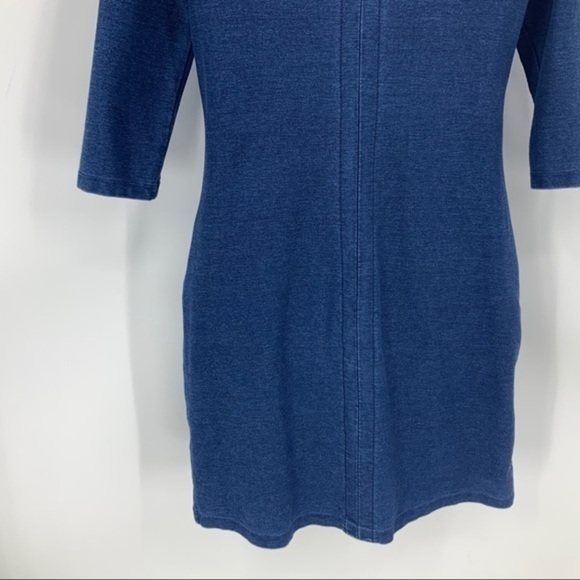 Boden denim pull over 3/4  sleeve dress 6p - Picture 4 of 11